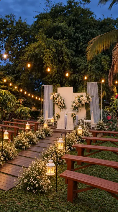 Dekorasi garden malam hari